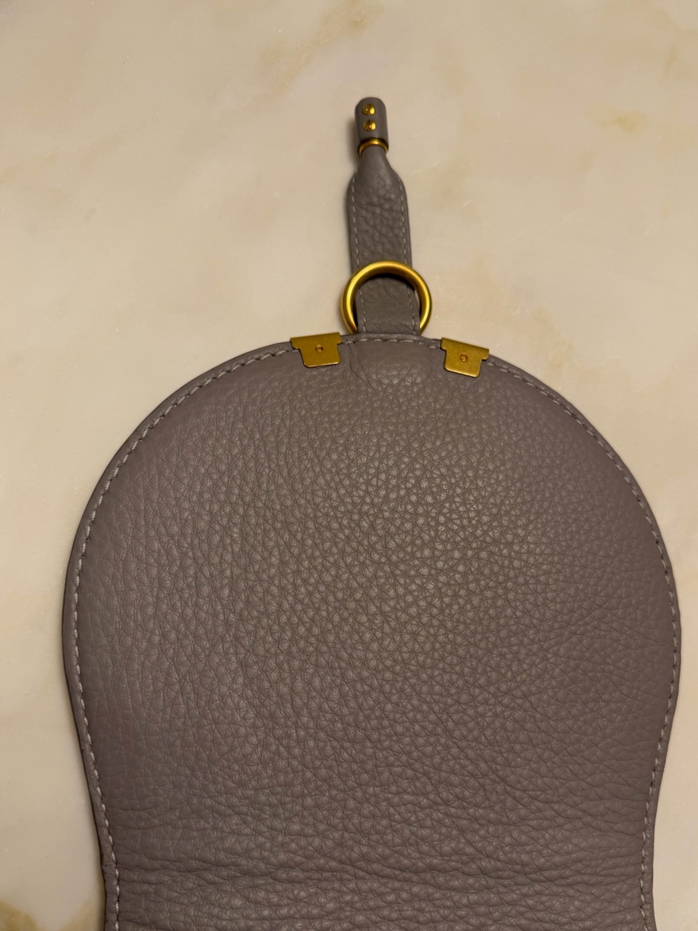 Chloe Small Marcie Saddle Bag in cashmere Gray like new - Picture 8 of 16